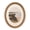 Light Gold, variant on 11x14 Decorative Oval Picture Frame, Rubbed Black Bronze Border and Inner Beads Trim, Matted to 8x10, Glass Front