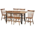 thumbnail image 2 of TMS Nashville 7-piece Farmhouse Dining Set, Driftwood and Walnut, 2 of 6