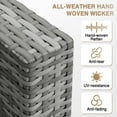 thumbnail image 6 of Aoxun 10 Piece Patio Furniture Set Wicker Rattan Patio Conversation Set Outdoor Sectional Sofa Set with Coffee Table and 4” Thickened Cushions, Black(Waterproof Cover Included), 6 of 7