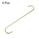 thumbnail image 3 of Ganchos en S largos Uxcell de 4 piezas de 12 pulgadas para colgar, ganchos en S para colgar plantas y utensilios de cocina, dorado, 3 of 6