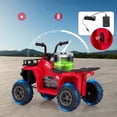 thumbnail image 3 of Costway Cuatrimoto eléctrica para niños de 6 V y 4 ruedas con arranque con un solo botón, neumáticos rojos, 3 of 4