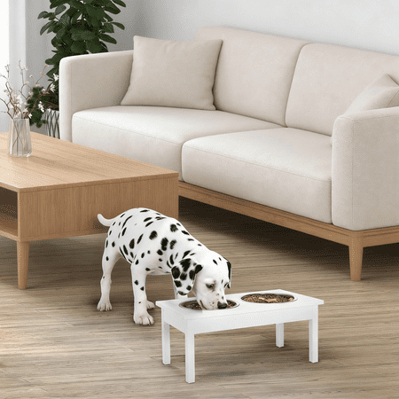 Pet Feeder Stand, Wooden Dog Food Bowls Stand