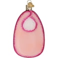 thumbnail image 4 of Old World Christmas Pink Baby Bib Glass Baby's First Christmas 32386, 4 of 7