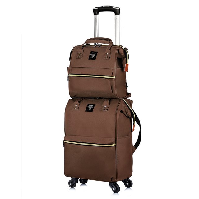 Mochila con ruedas a la moda, bolsas de equipaje de mano, mochilas con ruedas para mujer, bolso con ruedas, Maleta de viaje Oxford con ruedas