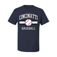 thumbnail image 2 of Wild Bobby City of Cincinnati Baseball Fantasy Fan Sports Men's T-Shirt, Navy, Medium, 2 of 6