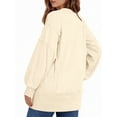 thumbnail image 3 of UVN Sweatshirts for Women Long Sleeve Pullover Fall Crewneck Oversized Tops, 3 of 6