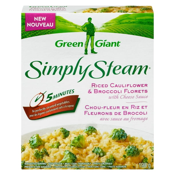 Green Giant Simply Steam Chou-Fleur Riz Brocoli Et Fromage. Un Plat D’Accompagnement.