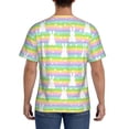 thumbnail image 3 of Bixox Men's Rainbow Rabbit Printed Short Sleeve Skinny Athletic T-Shirt, 3 of 6