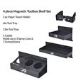 thumbnail image 2 of Juego de 4 Bandejas de Almacenamiento de Herramientas Magnéticas para Estante - Organizador de Caja de Herramientas - Soporte de Destornilladores para Carros de Herramientas Rodantes, con 3 Bandejas d, 2 of 3