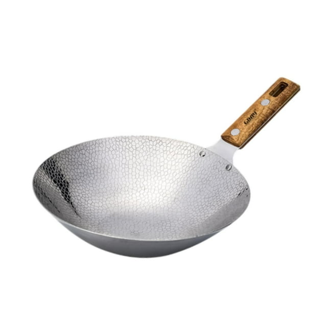 simhoa Poêle Wok Traditionnelle à Fond Profond Cuisine Restaurant Poêle à Sauté Polyvalente 26 cm