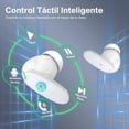 thumbnail image 4 of Audífonos Inalámbricos 1 Hora Bluetooth Blanco con Micrófono y Estuche de Carga USB C Deportivos In-, 4 of 7