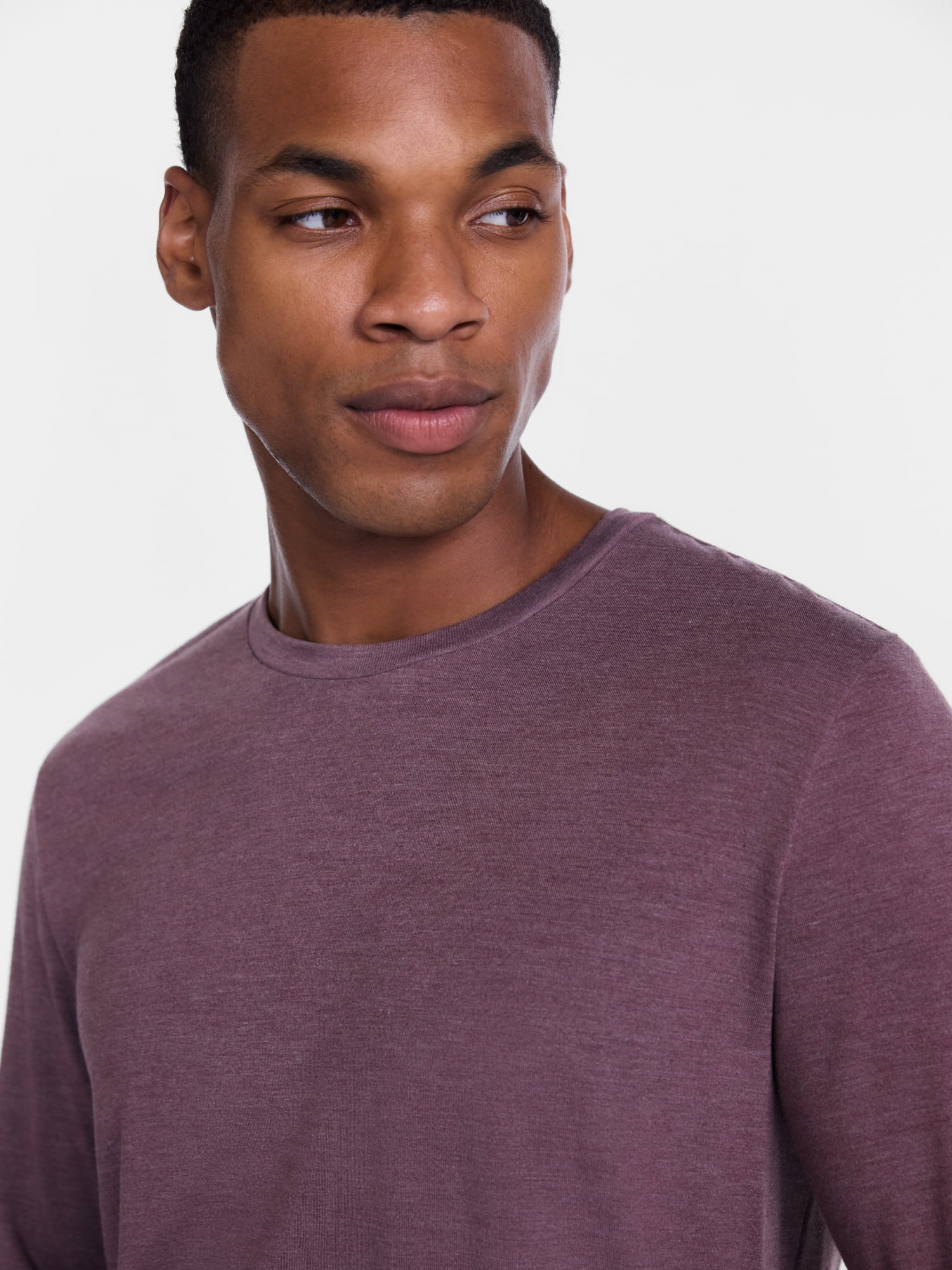 Athletic Works Men's and Big & Tall Men's Tri-Blend Tee with Long Sleeves, Sizes XS-4XLT, 2XB-5XB