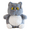 Bell Cat – Gray, variant on GlobalBreeze Bell Cat Plush Toy, Soft Stuffed Animal, Cute Chubby Kitty Plushie, Furry Round Cat Doll, Fluffy Cozy Plush Decor, Gift for Kids Adults