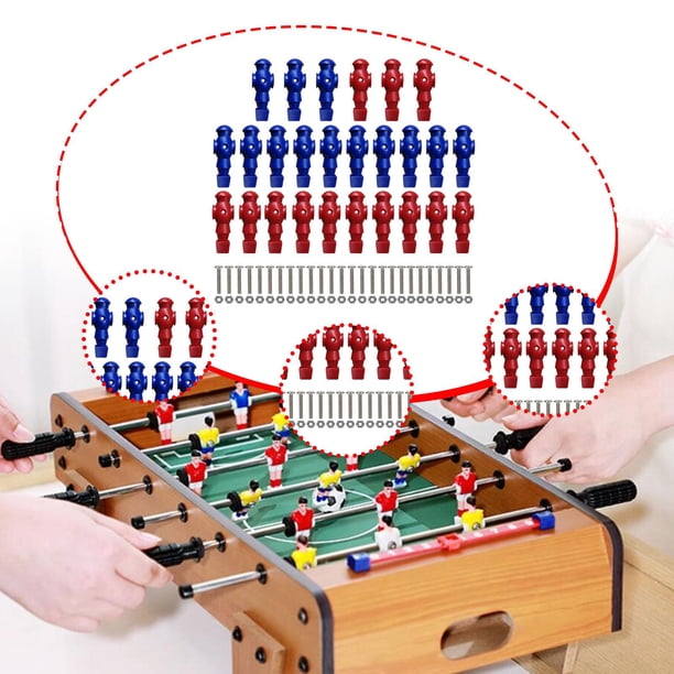 26x Futbolines de Mesa Futbolín Accesorios Componentes de Fácil Instalación Rojo Azul