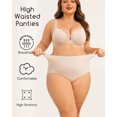 thumbnail image 6 of Finetoo High Waisted Seamless Underwear for Women Tummy Control Bikini Cheeky No Show Breathable Briefs Ladies Panties 5 Pack XXL, 6 of 7