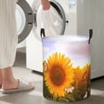 thumbnail image 5 of Fotbe butterflies flying near sunflower in field Pattern Laundry Basket with Handles, Waterproof Large Laundry Hamper, Wash Bag for Corner Dorm, Rolling Laundry Basket with Handles-Medium, 5 of 6