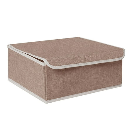 Clearance! Zainafacai Desktop Organizer 13 Lattice Finishing Box Underwear Underwear Storage Box Bra Socks Foldable Underwear Storage Box Foldable Storage Bag Washable Coffee