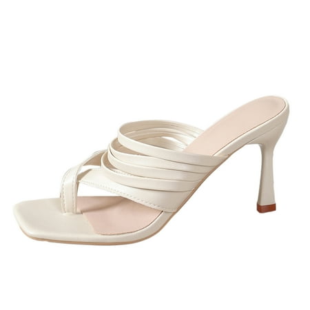 

PEASKJP Sandals Women Wide Feet Women S Rhinestone Gladiator Sandals Flat Wedding Sandals Gem Pearl Sparkling Bridal Bridesmaid Sandals (Beige 6.5)