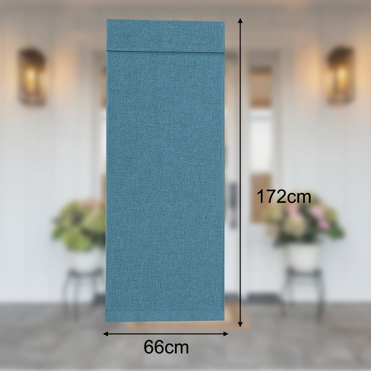 Blackout French Door Blinds for Glass Door Window, Light Blocking Privacy Door Window Drapes for Front Door-Style 4