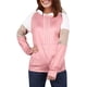 thumbnail image 2 of Sudaderas con capucha de bloque de color para mujer, sudadera de manga larga, jersey, túnica, tops con bolsillo para niñas y adolescentes Fokelyi WRMH-135-4, 2 of 7