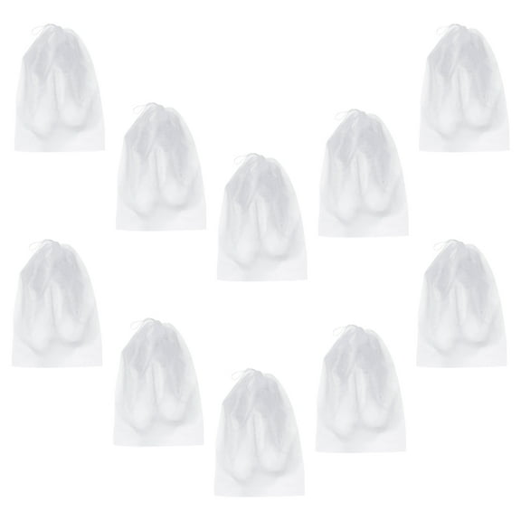 10 Pcs Non-woven Shoe Bag Bags for Storage Organizers Pouch with Rope Dust Handbags Drawstring Travel