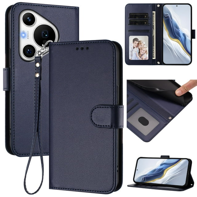 Funda Cartera GANGXUN para Huawei Pura 70 Pro – Cierre Magnético, Protección RFID, Correa Desmontable, Compatible con Carga Inalámbrica