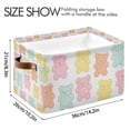 thumbnail image 4 of Yayeee Canvas Storage Basket with Handles for Shelves Fabric Bins Closet Organizer, Cute Gummy Bears Pattern, 4 of 8