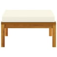 thumbnail image 2 of vidaXL Footrest with Cream White Cushion Solid Acacia Wood, 2 of 7