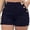 Navy, variant on Shorts for Women Shorts Summer Elastic Shorts Zipper Pants Band Casual Women Trouser Pants for Everyday Wear on Platform A Blue S