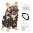 thumbnail image 3 of Salouo Rabbit Is Eating Carrots Pattern Small Dog Hoodie Sweatshirts Dog Clothes Coat Clothing Puppy Sweater Outfit Pullover Pet Winter Coat Sweater Outfit-Large, 3 of 7