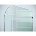 thumbnail image 2 of Glass Warehouse Aurora 58.25 in. x 30 in.  Frameless Bath Shower Door - Single Fixed Panel Fluted Frosted Radius Right Hand Chrome Chrome Finish, 2 of 5