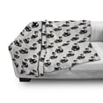 thumbnail image 3 of Ostrich Soft Flannel Fleece Throw Blanket, Wild Baby Animal Funny Desert Mammal Comic Childish Creature, Cozy Plush for Indoor and Outdoor Use, 60" x 80", Pale Peach White Black, by Ambesonne, 3 of 6