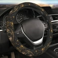thumbnail image 5 of Rateoe Mystical Golden Eye Pattern Elastic Stretch Steering Wheel Cover, Universal 15 inch, Microfiber Breathable , Anti-Slip, Odorless, Easy Carry, 5 of 6