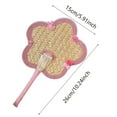 thumbnail image 3 of Straw Fan Hand Woven Hand Fan Natural Raffia Fans Handmade Wheat Straw Fans Summer Fan Handheld Fan House Fan, 3 of 5