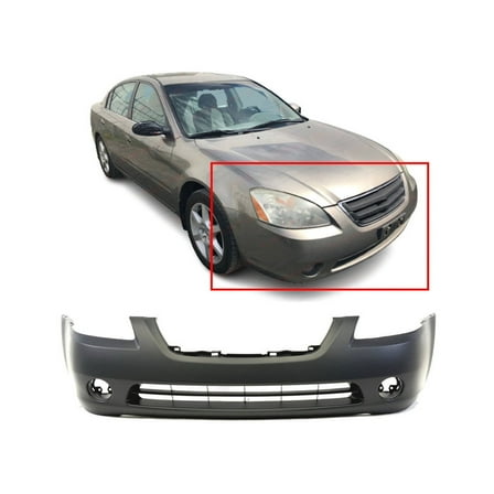 DCP Front Bumper Cover Replacement for 2002-2004 Nissan Altima 02-04 Primed