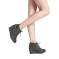 thumbnail image 4 of Dream Pairs Women's Casual Fashion Lace-Up Wedge Ankle Booties Low Heel Design, 4 of 4