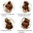 thumbnail image 3 of Roofei Scrunchy Scrunchie Bun Hairpiece Hair Ribbon Ponytail Extensions Curly (12T24 #12 ), 3 of 7