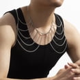 thumbnail image 2 of Collar de eslabones de borla multicapa oso de fresa joyería de moda, 2 of 5