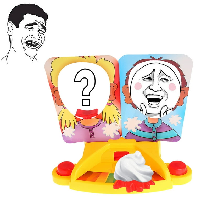 perfrom Pie Cream Face Game,Slap Face Toys,Pie Cream in the Face  Toys,Family Fun Board Games for Kids Adults,Whipped Cream(Not Included)