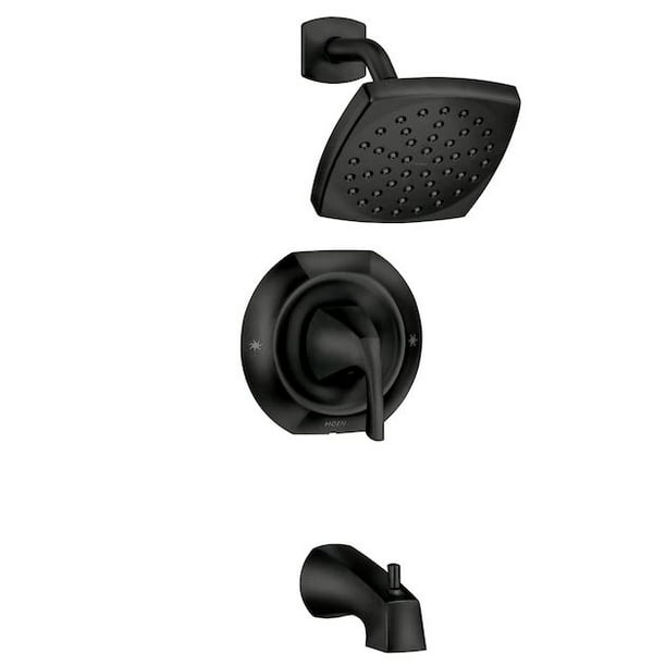Moen Lindor 82504BL Matte Black 1Handle Bathtub and Shower Faucet