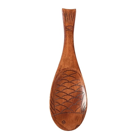 

Meizhencang Rice Scoop Non-stick Handmade Fish Shapes Wooden Rice Paddle for Kitchen