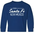 thumbnail image 3 of Inktastic From Santa Fe New Mexico in White Distressed Text Long Sleeve Youth T-Shirt, 3 of 5