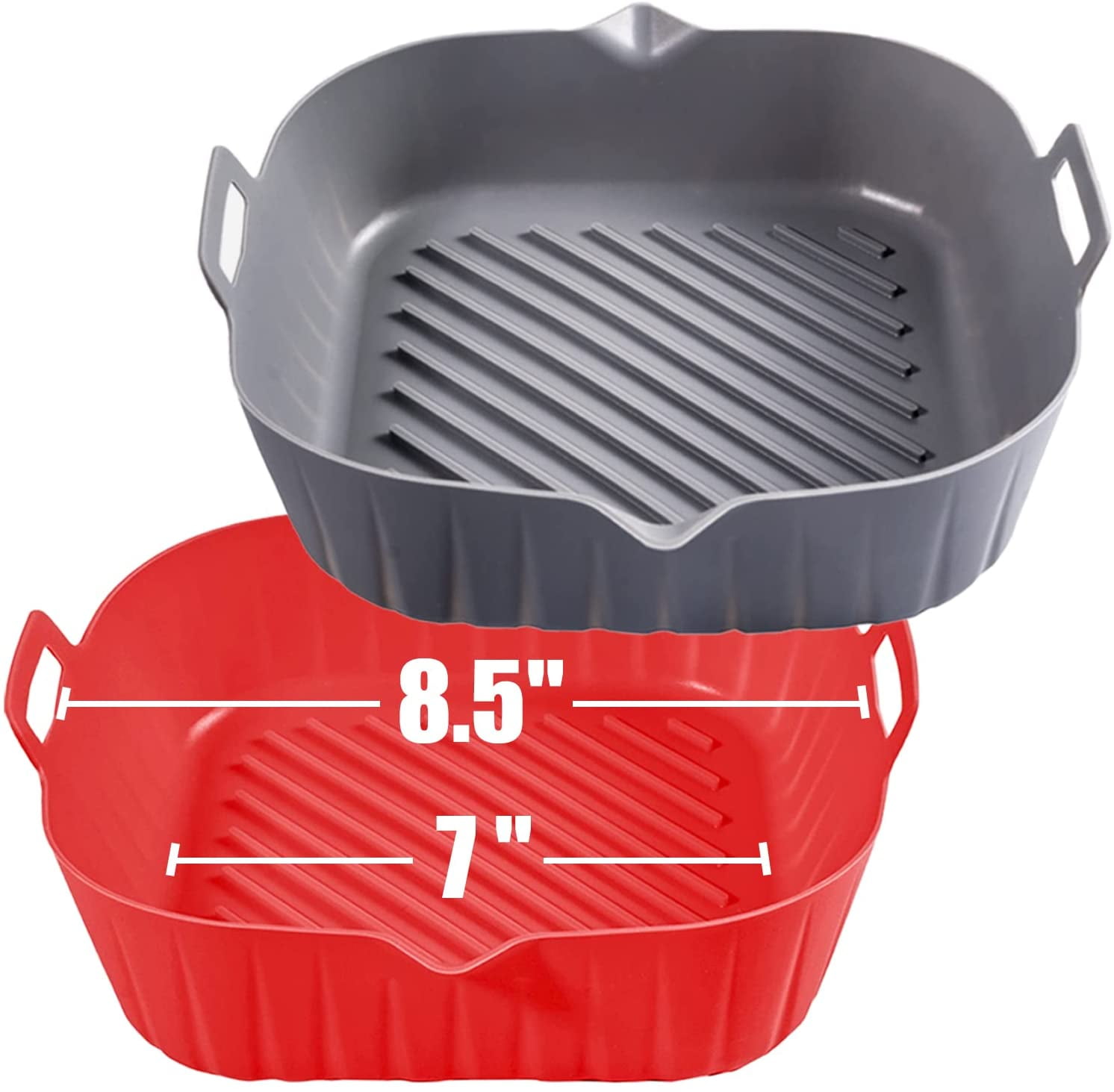Air Fryer Silicone Pot 2 Pack, Reusable Air Fryer Liner,Air Fryer Oven