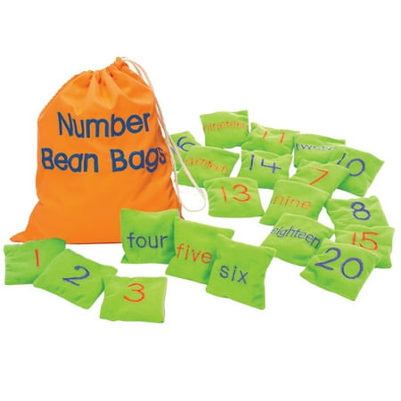 UPC: 0086002030474 | Educational Insights Number Bean Bags Set of 20 with Storage Bag Preschool Toy Boys & Girls Ages 3+