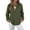 Army Green #014, variant on Waffle Knit Tops for Women V Neck Long Sleeve Solid Loose Casual Tunic Fashion Button Down Henley Shirts with Pocket Coffee XL