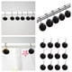 thumbnail image 2 of Juego de 12 ganchos decorativos para cortina de ducha con pedrería, anillas resistentes, colgadores de acero inoxidable y ganchos decorativos de acrílico cristal para el cuarto de baño, 2 of 6
