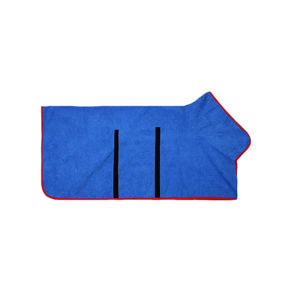 Toalla de baño para perros absorbente bata de baño de secado rápido para mascotas | Envoltura de cuerpo entero de poliéster suave | Cuello ajustable 40cm | Cubre la espalda 33cm Pecho 55cm | Toalla