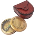 thumbnail image 6 of Not All Those Who Wander are Lost Brass Gift Engraved Compass with Leather case, Graduation Day Baptism Communion Confirmation Day Motivational LOTR J.R.R. Tolkien, 6 of 7