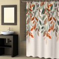 thumbnail image 2 of Fabric Shower Curtain Plants Seasonal Farmhouse Style Leaves Linen Texture Shower Curtains with 12 Hooks Waterproof Machine Washable Bath Curtains for Bathroom, 60 x 72in, 2 of 6