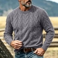 thumbnail image 6 of Babcutegg Mens Cable Knit Sweater Crew Neck Long Sleeve Pullover Thick Warm Casual Sweaters Size 2XL, 6 of 6